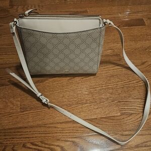 Nine West Taupe and Cream Crossbody Bag